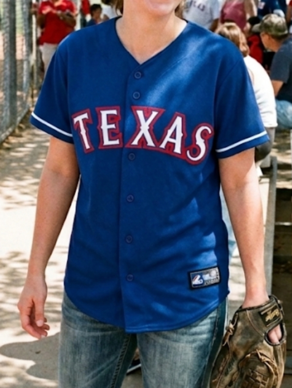 Vintage Texas Rangers Majestic Jersey - Youth Large / Women’s Medium Made in USA